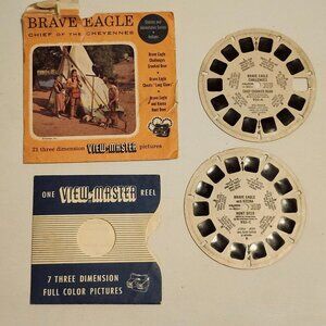 VINTAGE BRAVE EAGLE Chief of the Cheyennes View Master Reels 1956 Incomplete
